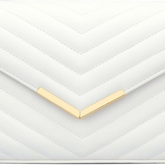 Women Formal Vegan Leather Evening Envelope Clutch Purses and Handbags for Party - Picture 3 of 7